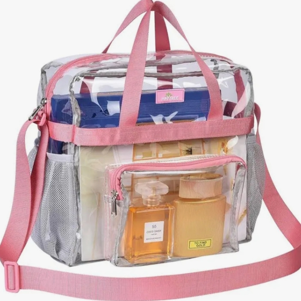 Maytree Pink Transparent Women Stadium Bag NWOT - Picture 1 of 10